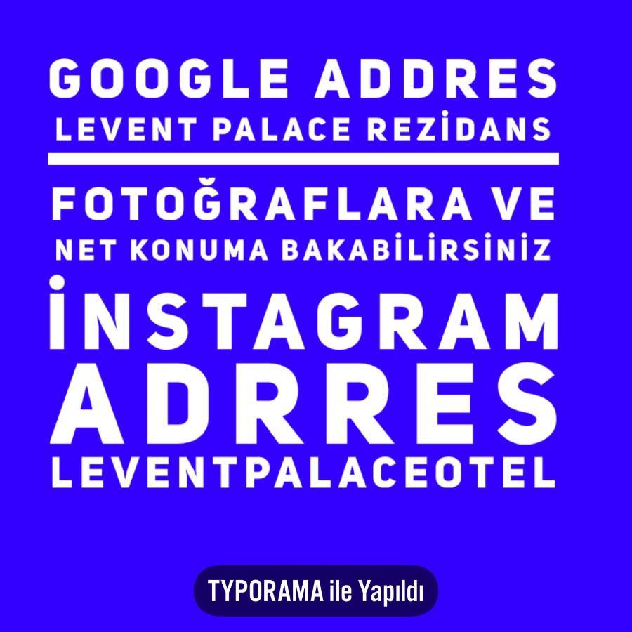 Levent Palace Otel Stdyo Istanbulská provincie Exteriér fotografie